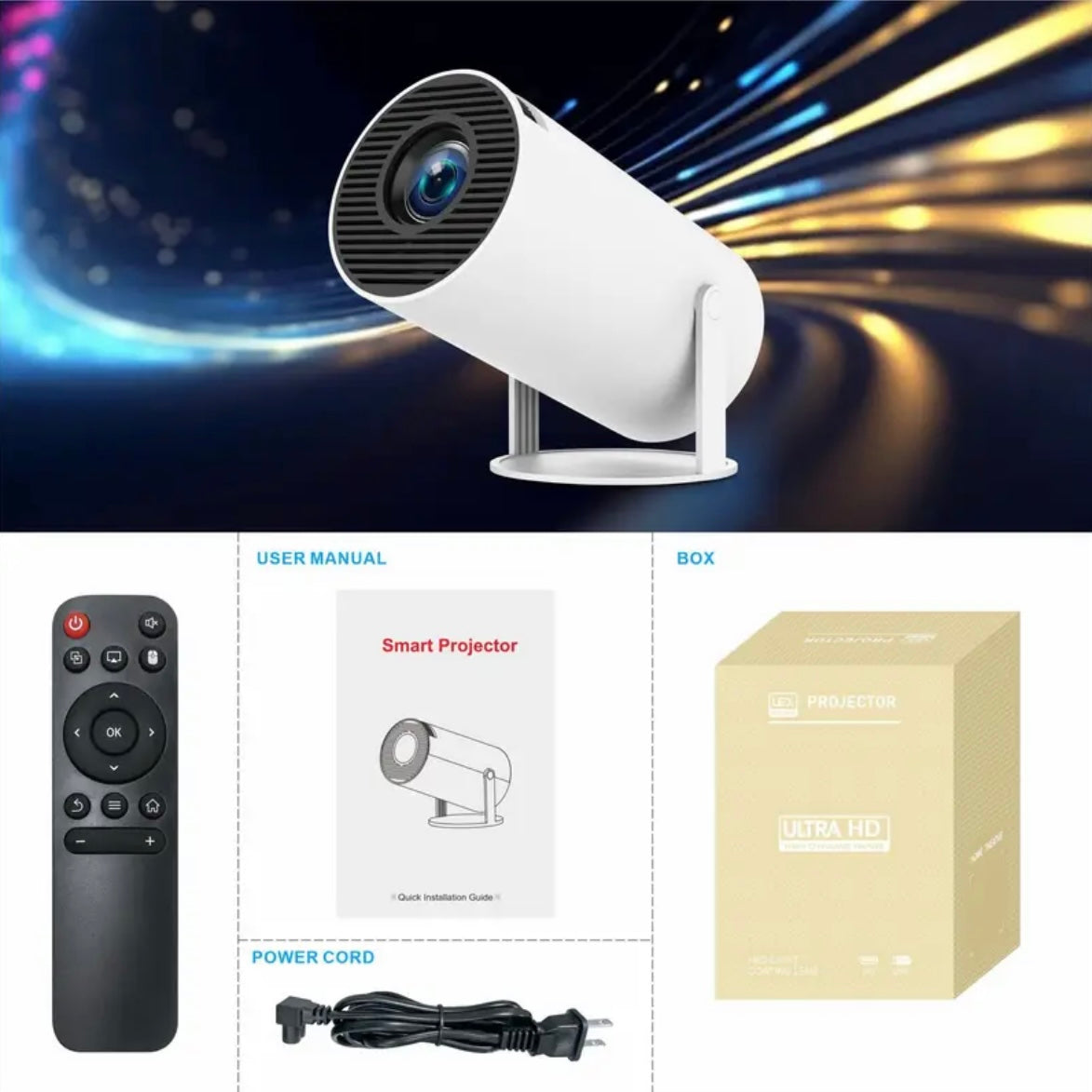 Elitezza Portable Projector - Android 11 ( Free Delivery )