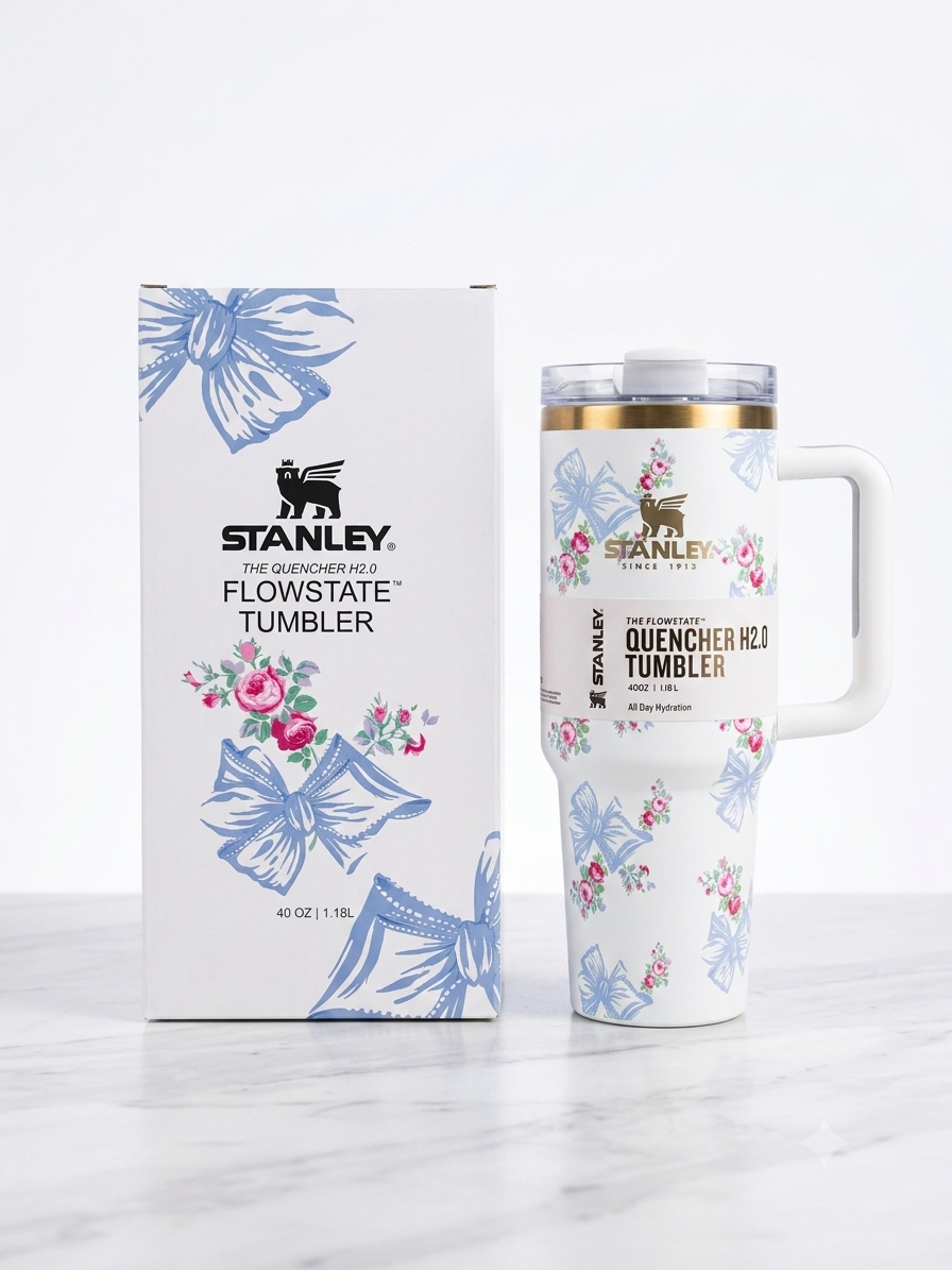 Stanley x LoveShackFancy Holiday Quencher H2.0 FlowState™ Tumbler | 40 Oz