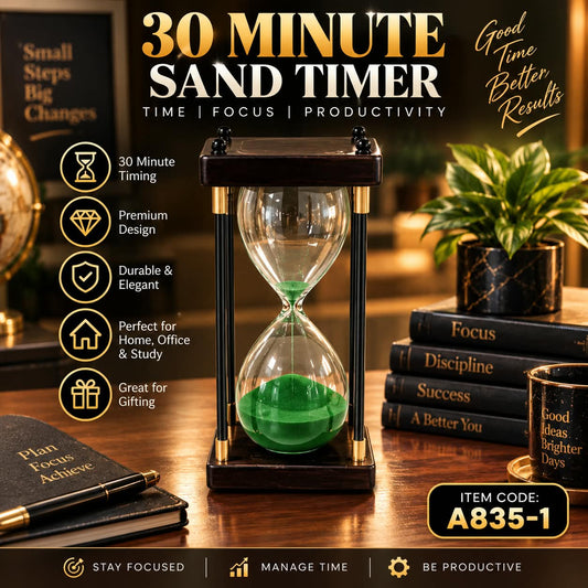 Vintage 30-Minute Glass Sand Timer