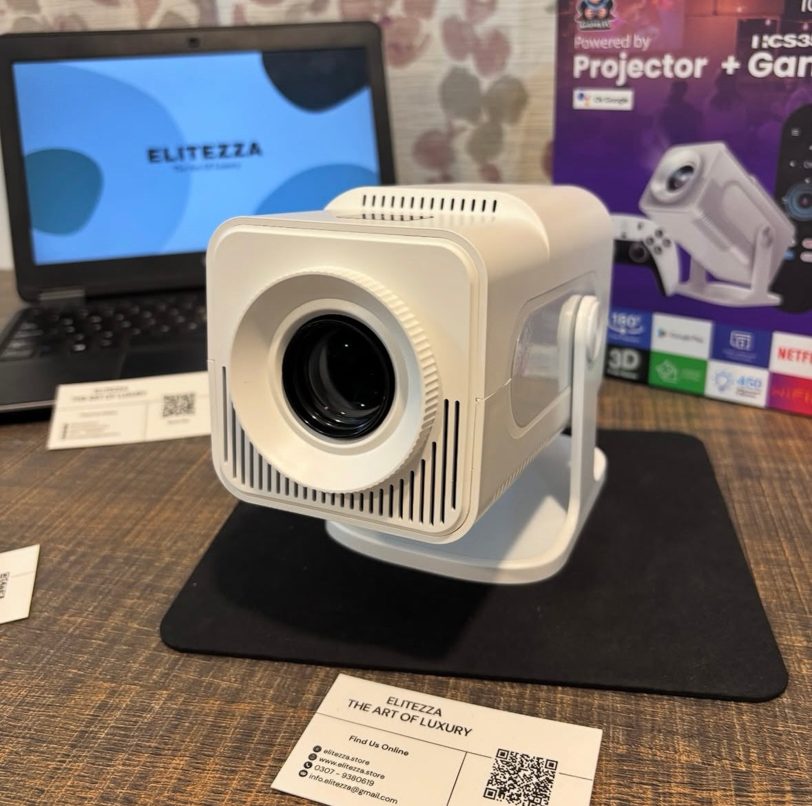 Elitezza Android Gaming Projector With 2 Wireless Controllers - Android 12