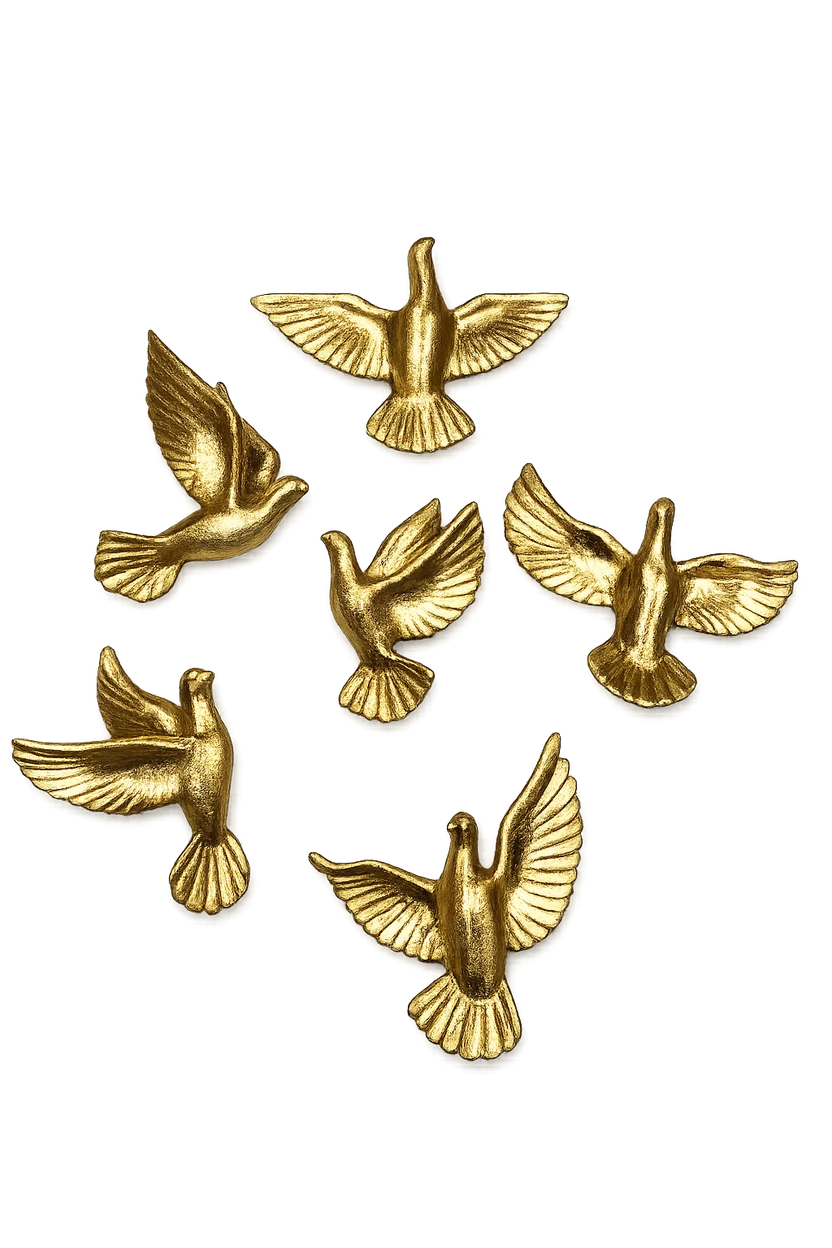 Elitezza 'Flight in Gold' 6-Piece Bird Wall Sculpture
