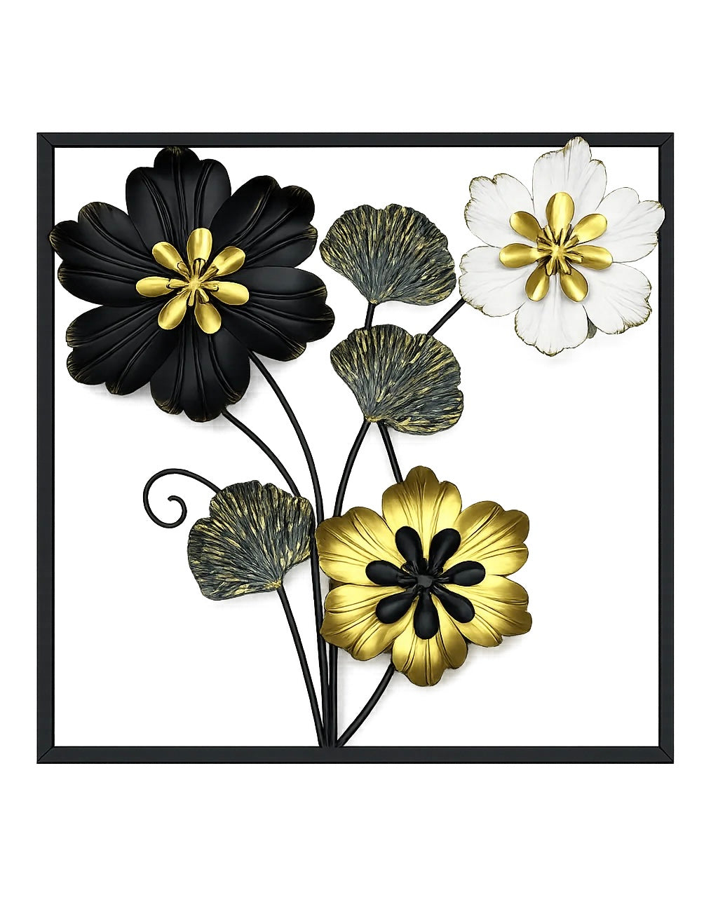 Elitezza Noir Bloom 3D Metal Wall Art