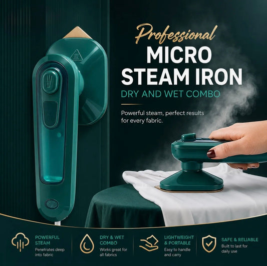 Elitezza™ Mini Steam Iron Pro | Portable Foldable Garment Steamer & Travel Iron