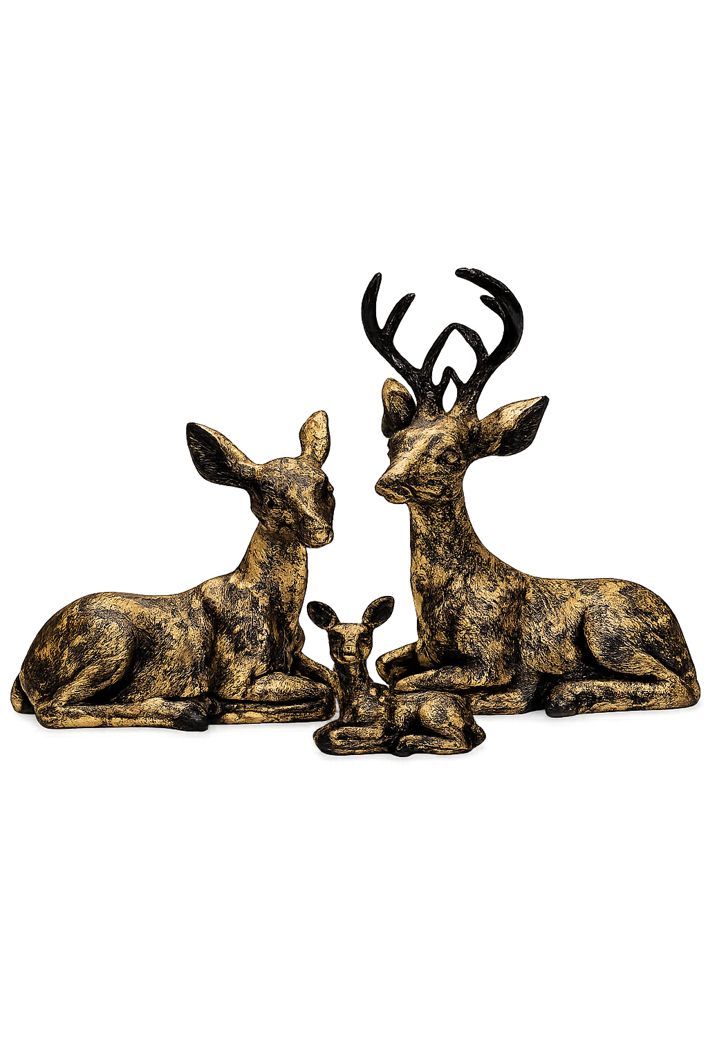 Luxury Deer Family Sculpture Set of 3