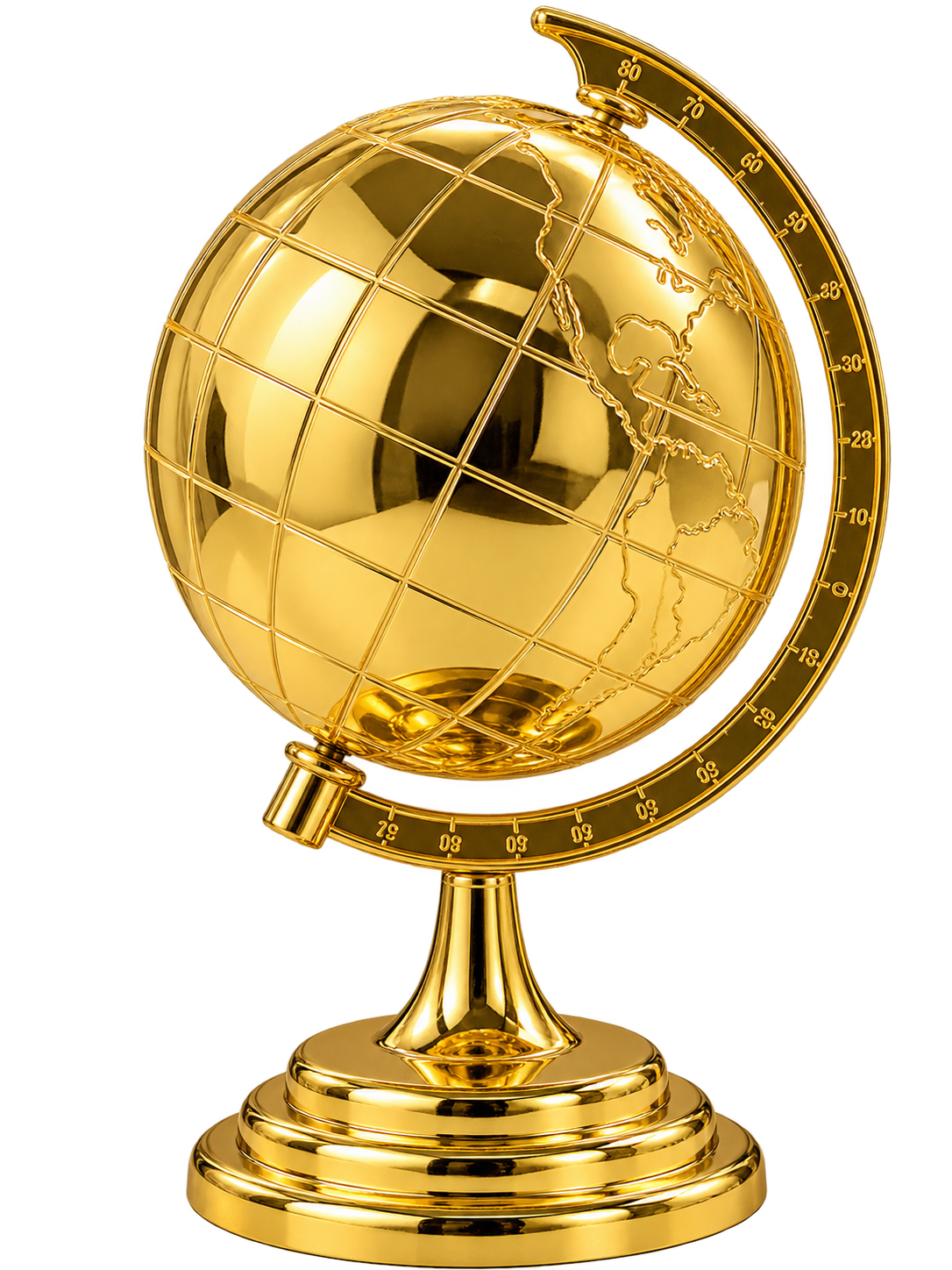 Luxury Golden Rotating Globe