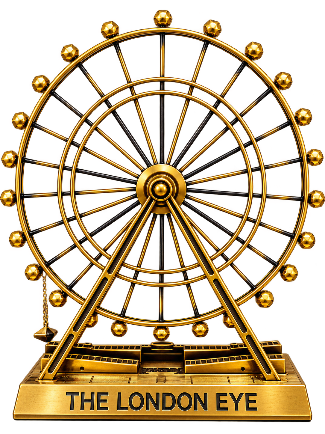 Luxury London Eye Ferris Wheel Metal Showpiece