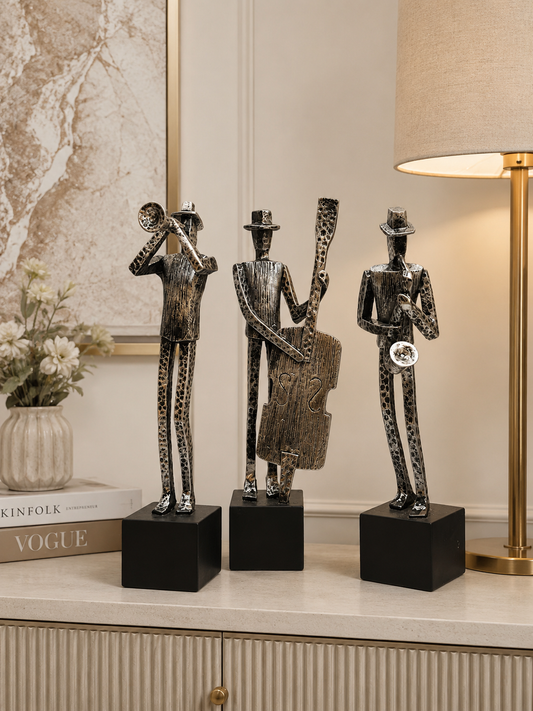 3-Piece Abstract Musician Sculpture Set
