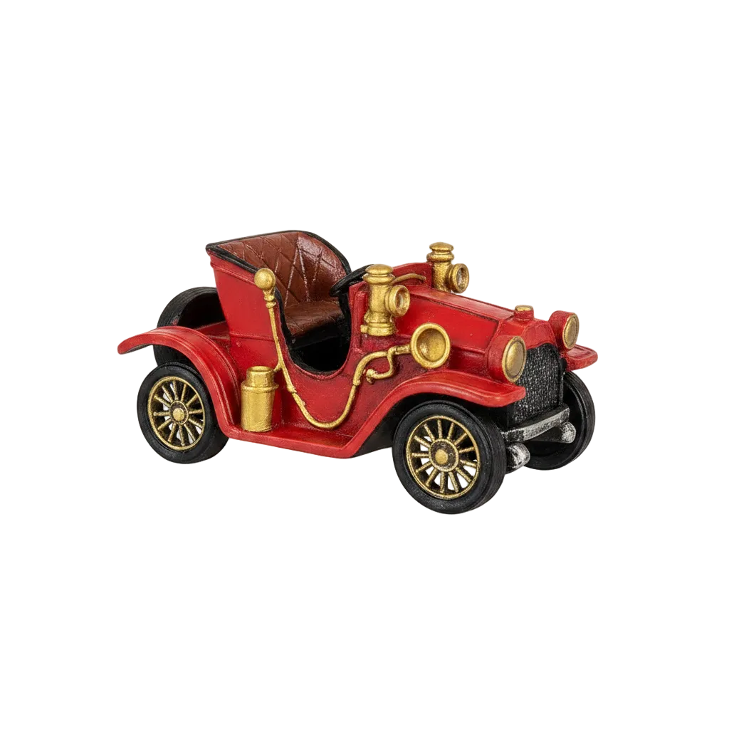 Vintage Red Classic Car Showpiece