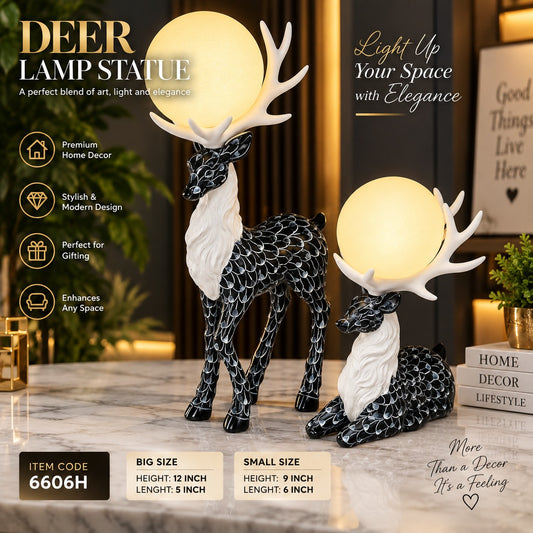 Elitezza DeerGlow™ – Elegant Deer LED Lamp Statue | Premium Home Décor