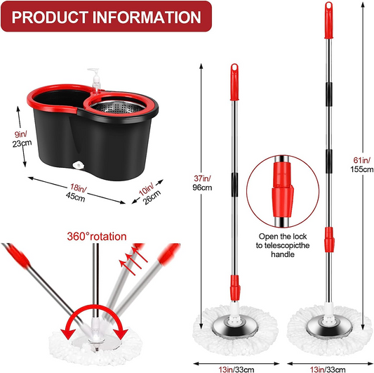 360° Stainless Steel Magic Mop