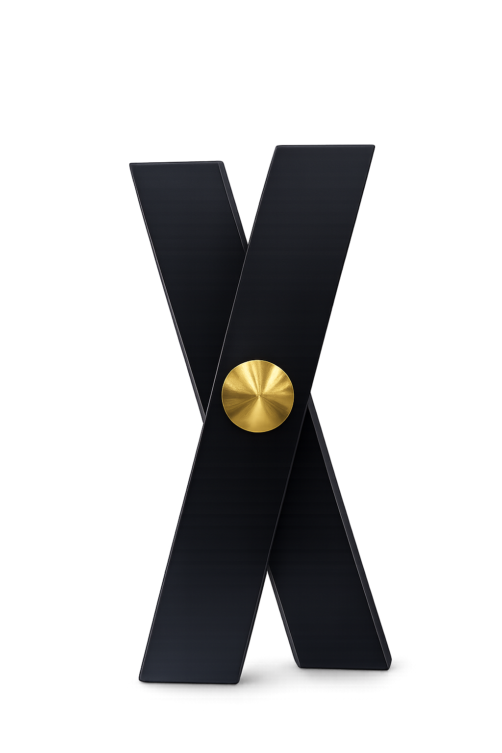 Modern X-Shaped Decorative Sculpture