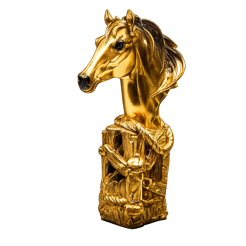 Golden Horse Head Bust