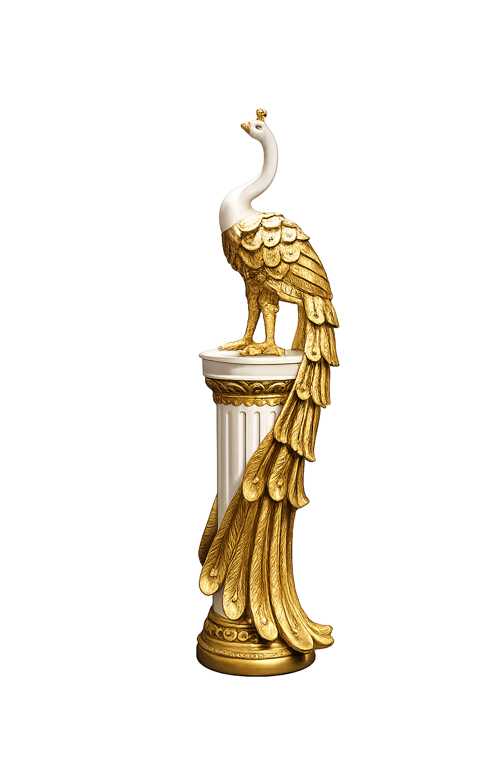 Luxury Peacock Floor Sculpture