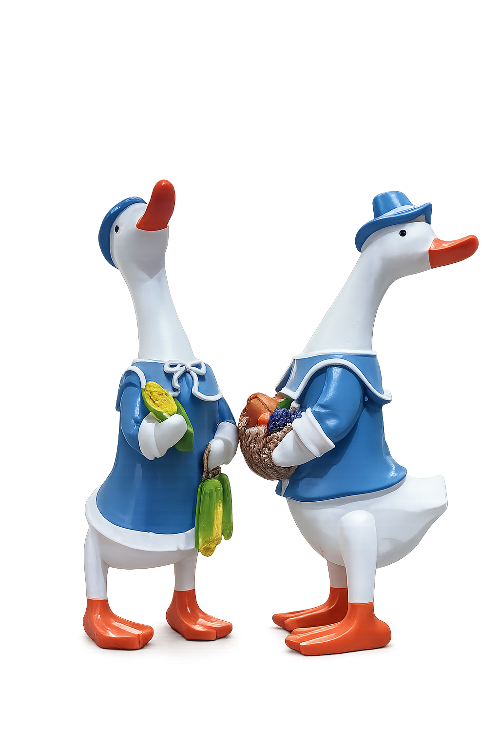 Cute Goose Couple Figurine Set of 2