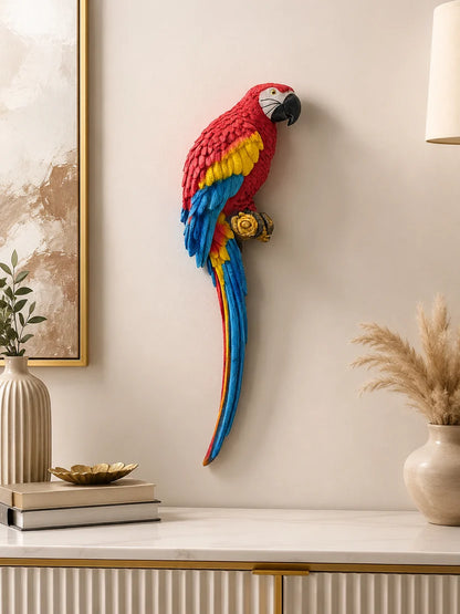 Elitezza 3D Vibrant Macaw Wall Art