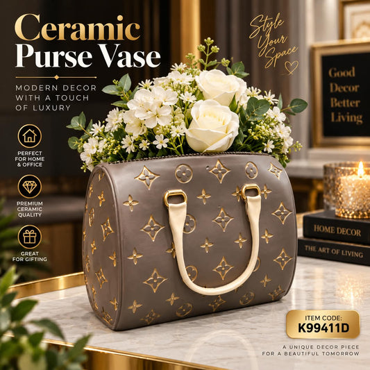 Elitezza Luxury Ceramic Purse Vase