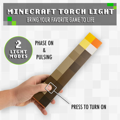 Minecraft Pixelated Torch Night Light - RGB