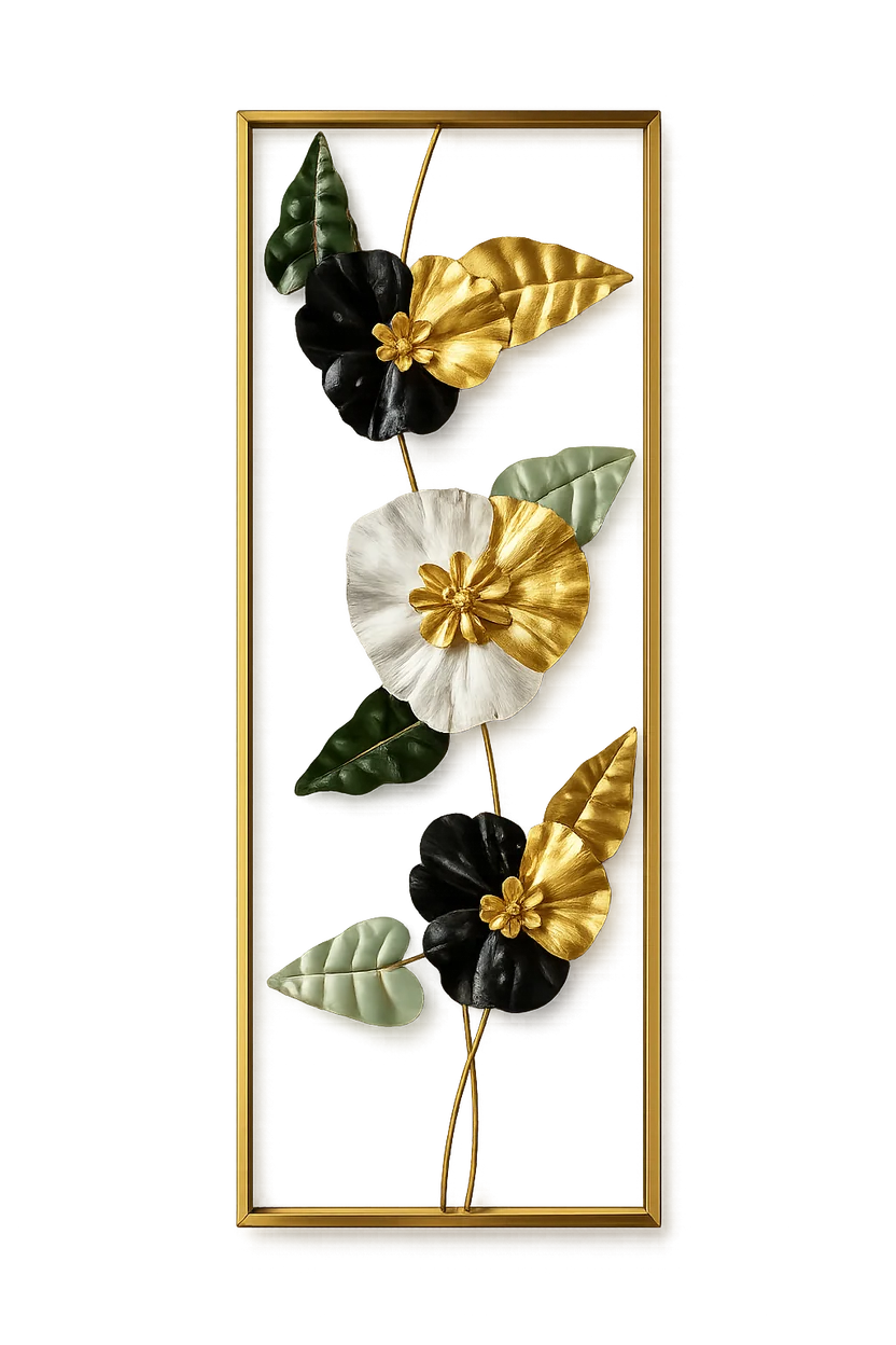 Elitezza Luxury Dual-Tone Flower Wall Sculpture