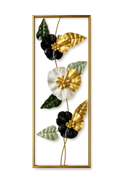 Elitezza Luxury Dual-Tone Flower Wall Sculpture