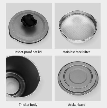 Oil Filter Pot / Oil Strainer Pot Stainless Steel 1.4 Litre