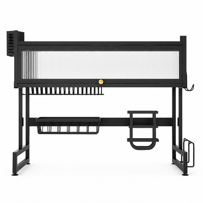 Elitezza Over the Sink Dish Drying Rack with Protective Cover