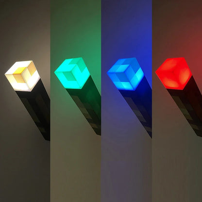 Minecraft Pixelated Torch Night Light - RGB