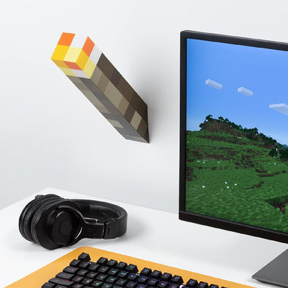 Minecraft Pixelated Torch Night Light - RGB