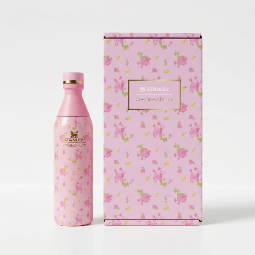 Stanley x Love Shack Fancy All Day Slim Bottle 16oz with Gift Box ( Limited Edition )