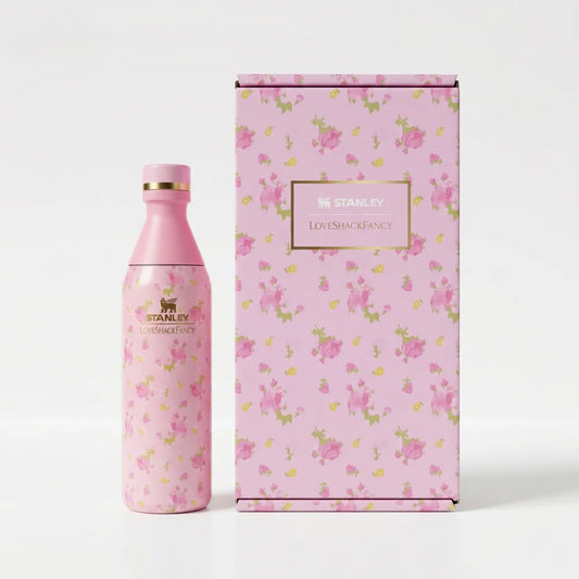 Stanley x Love Shack Fancy All Day Slim Bottle 16oz with Gift Box ( Limited Edition )