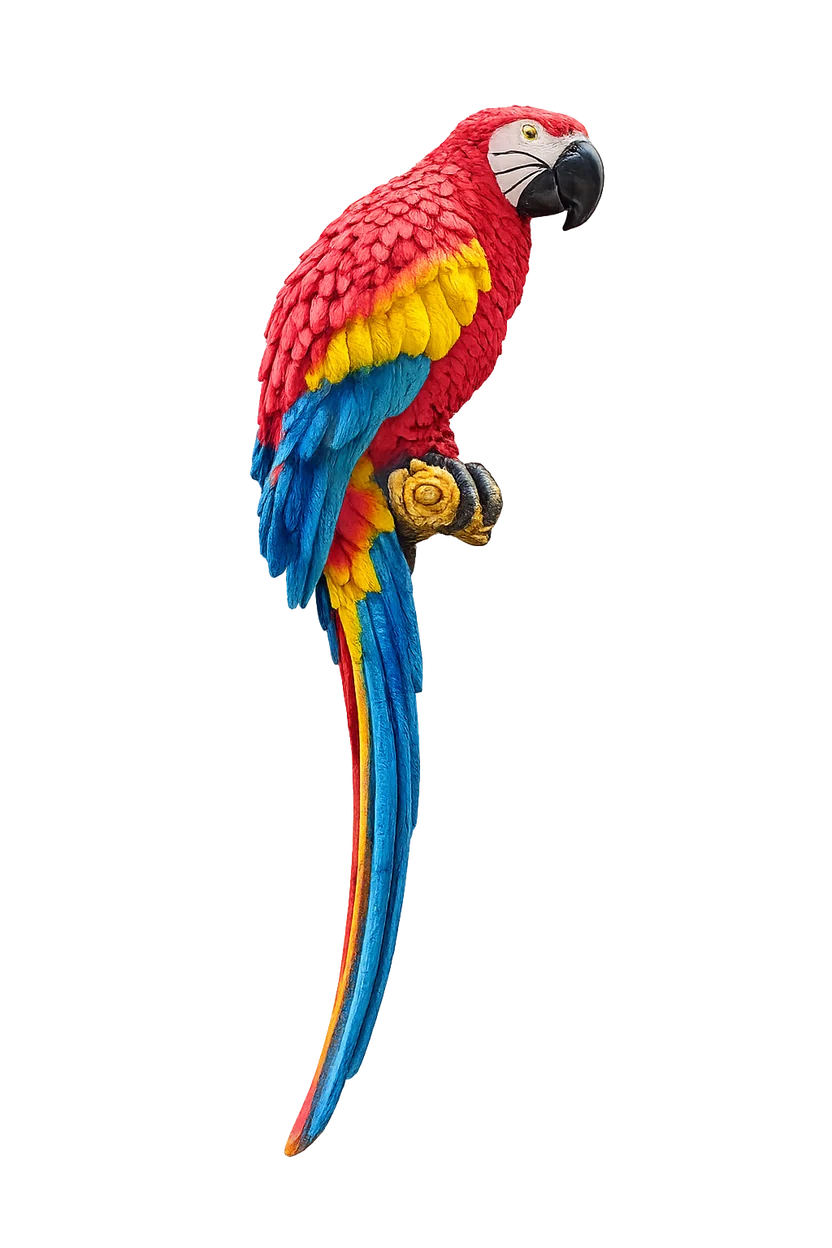 Elitezza 3D Vibrant Macaw Wall Art