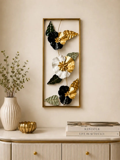 Elitezza Luxury Dual-Tone Flower Wall Sculpture