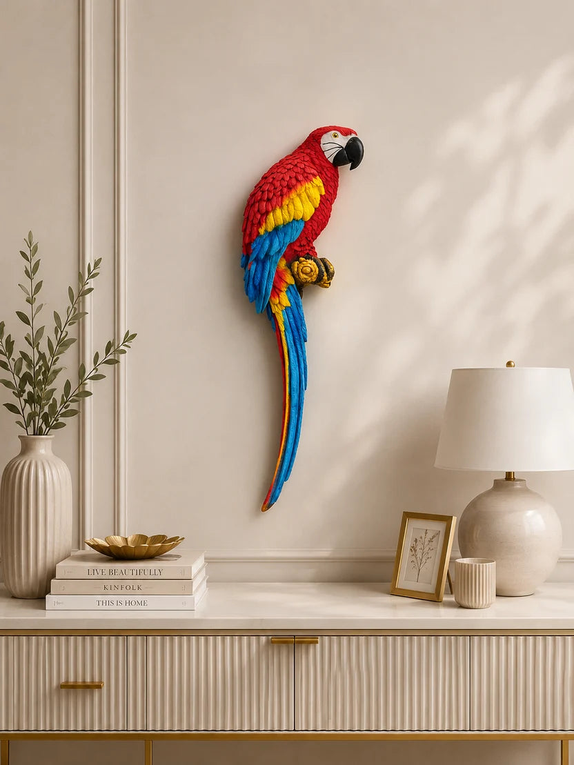 Elitezza 3D Vibrant Macaw Wall Art