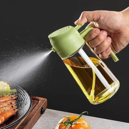 2 in 1 Oil Spray Bottle & Oil Dispenser - 500ml