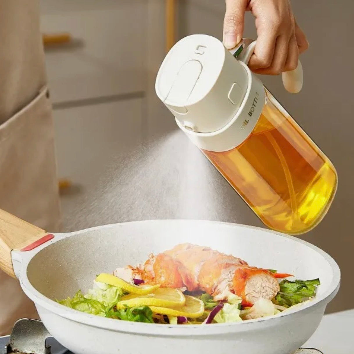 2 in 1 Oil Spray Bottle & Oil Dispenser - 500ml