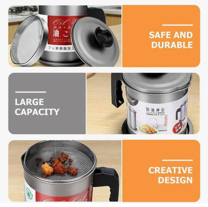 Oil Filter Pot / Oil Strainer Pot Stainless Steel 1.4 Litre
