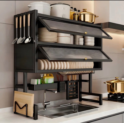 Elitezza Over the Sink Dish Drying Rack with Protective Cover