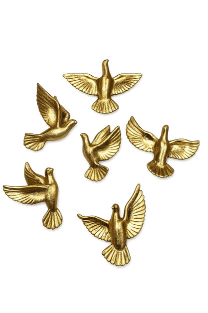 Elitezza 'Flight in Gold' 6-Piece Bird Wall Sculpture