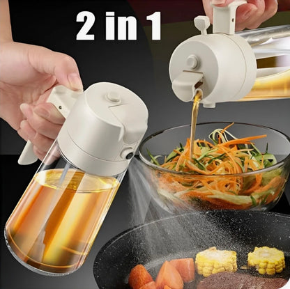 2 in 1 Oil Spray Bottle & Oil Dispenser - 500ml