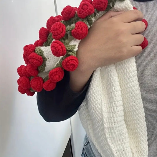 Rose Crochet Flower Bouquet Blanket - 70cm