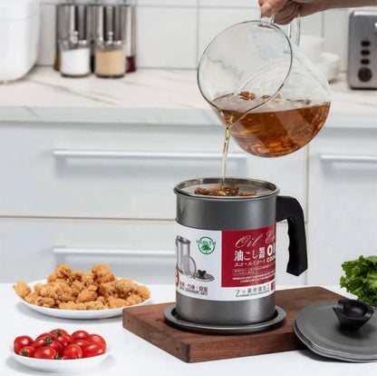 Oil Filter Pot / Oil Strainer Pot Stainless Steel 1.4 Litre
