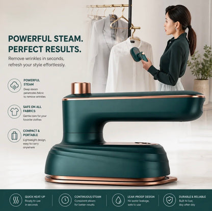 Elitezza™ Mini Steam Iron Pro | Portable Foldable Garment Steamer & Travel Iron