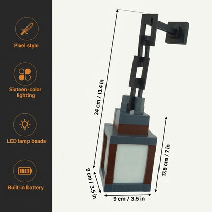 Minecraft Pixelated Lantern Night Light - RGB