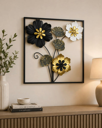 Elitezza Noir Bloom 3D Metal Wall Art