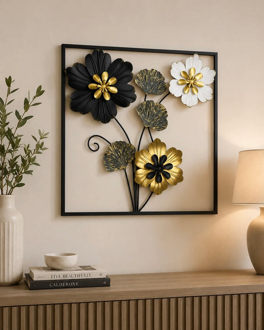 Elitezza Noir Bloom 3D Metal Wall Art