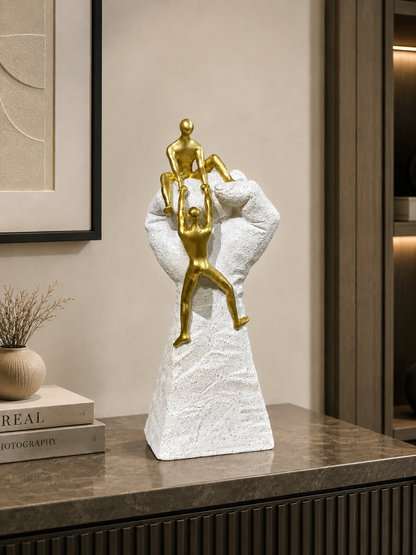 Luxury Golden Human Connection Sculpture