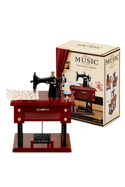 Vintage Sewing Machine Music Box