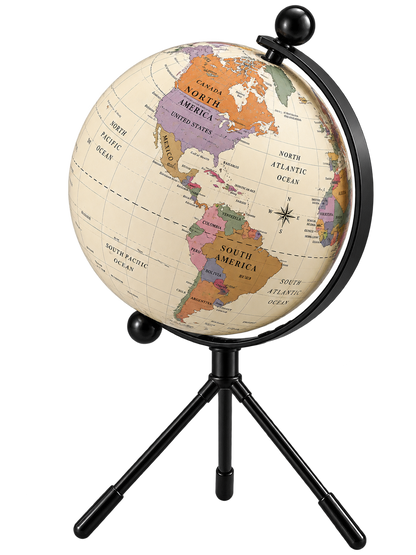 360° Rotating World Globe with Tripod Stand