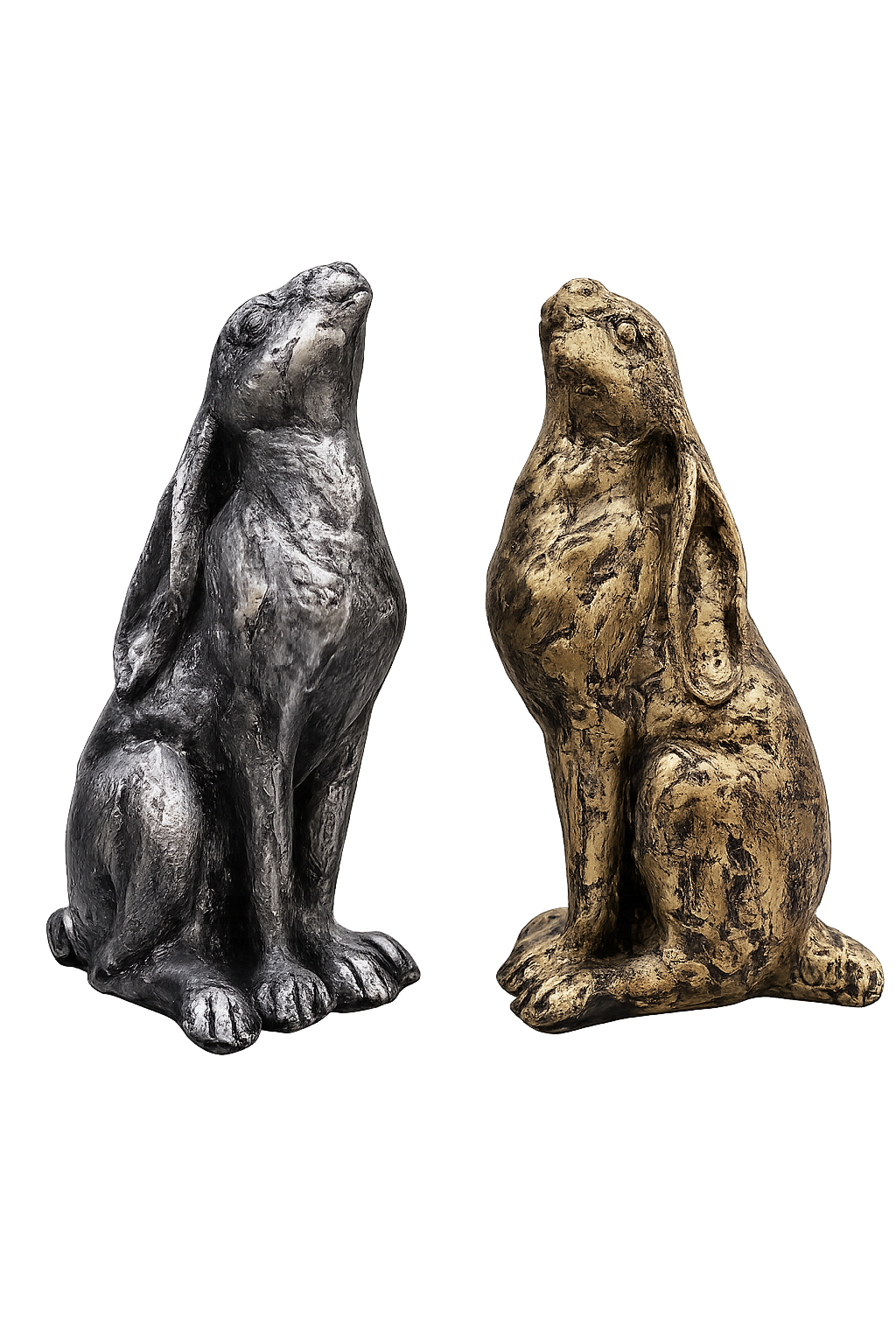 Rustic Rabbit Figurine Set of 2