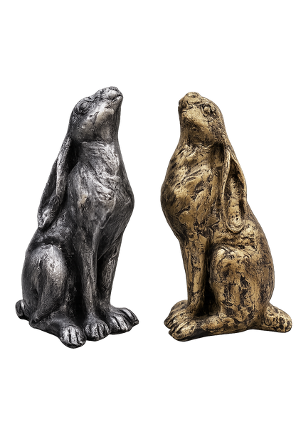 Rustic Rabbit Figurine Set of 2