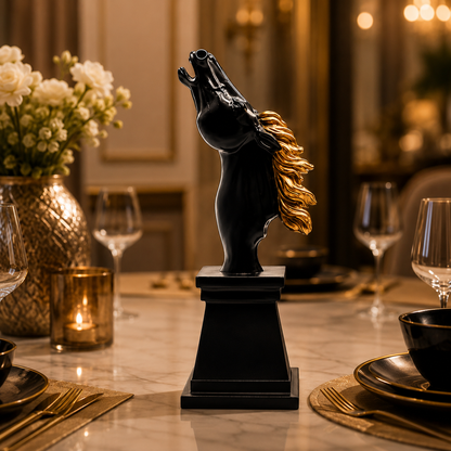 Triumphant Echo Neighing Horse Bust